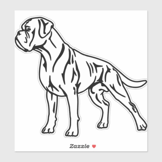 Autoaufkleber Boxer stehend シール (シート)