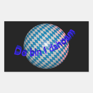 Autoaufkleber "Do bin I dahoam" 長方形シール