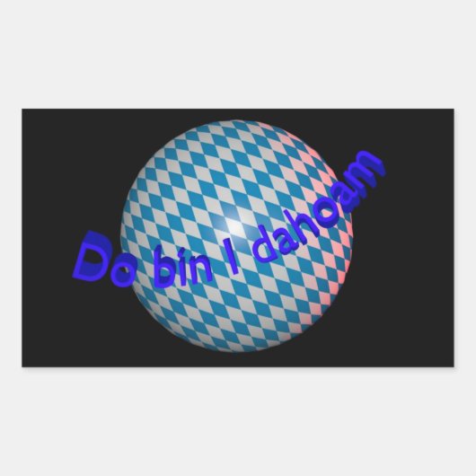 Autoaufkleber "Do bin I dahoam" 長方形シール (正面)