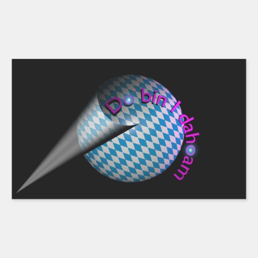 Autoaufkleber "Do bin I dahoam" 長方形シール (正面)