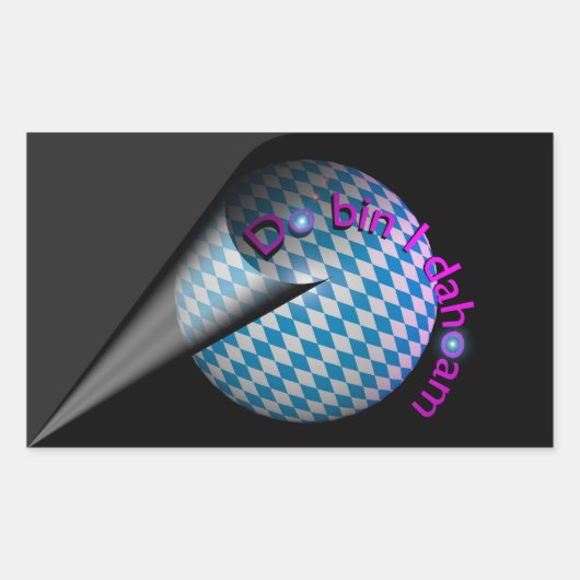 Autoaufkleber "Do bin I dahoam" (grau) 長方形シール (正面)