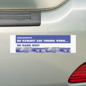 Autoaufkleber - Du kommst aus Verden wenn... バンパーステッカー (車上)