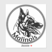 Autoaufkleber Malinois klassisch rund  シール (シート)