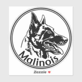Autoaufkleber Malinois klassisch rund  シール