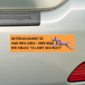 Autoaufkleber "Natürlich kannst du..." バンパーステッカー (車上)