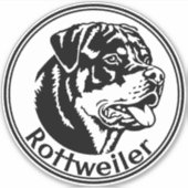 Autoaufkleber Rottweiler rund シール (正面)