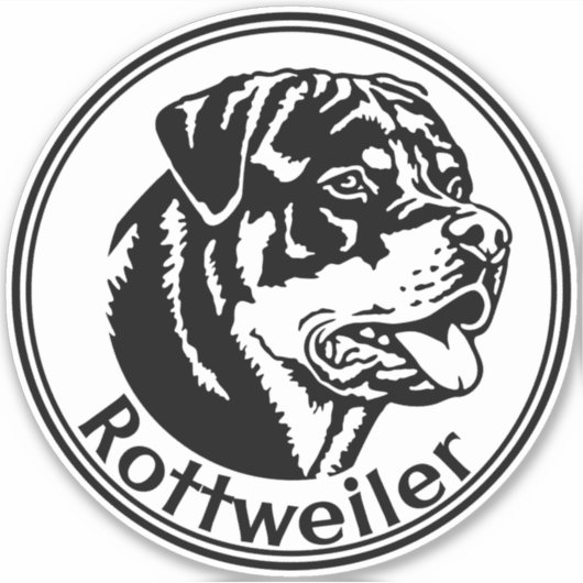 Autoaufkleber Rottweiler rund シール (正面)