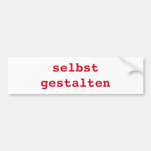 Autoaufkleber selbst gestalten バンパーステッカー (正面)