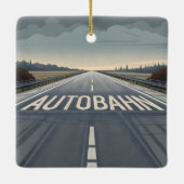 Autobahn Infinite Road Perspective Art セラミックオーナメント (裏面)