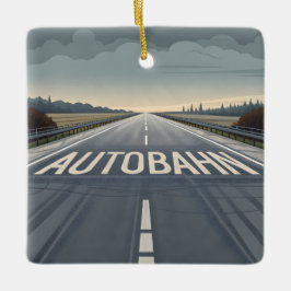 Autobahn Infinite Road Perspective Art セラミックオーナメント
