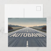 Autobahn Infinite Road Perspective Art ポストカード (正面/裏面)
