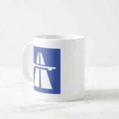 Autobahnschild コーヒーマグカップ (正面左)