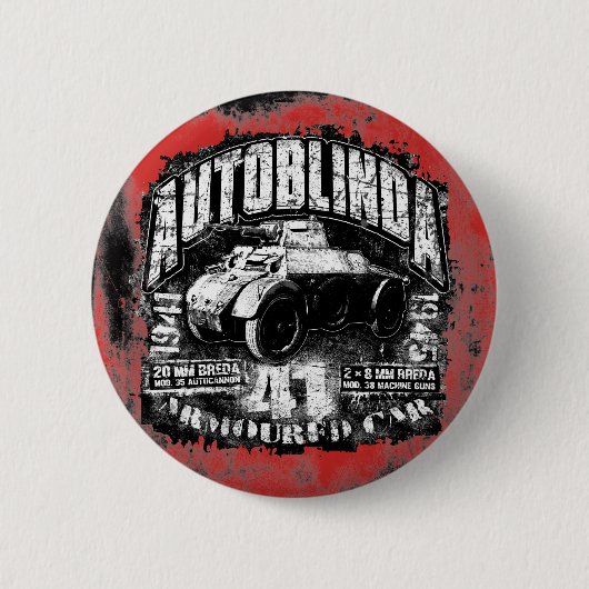 Autoblinda 41ラウンドボタンボタン 缶バッジ (正面)
