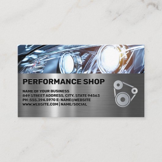 Autobody | Performance Shop | Headlights 名刺 (正面)