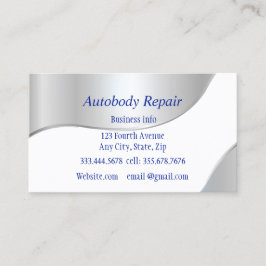 Autobody Repair Shiny Metal Background 名刺