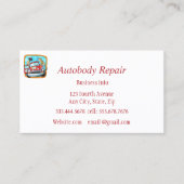 Autobody Repair Shiny Metal Background 名刺 (正面)