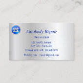 Autobody Repair Shiny Metal Background 名刺 (正面)