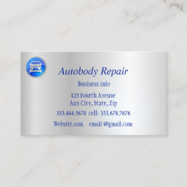 Autobody Repair Shiny Metal Background 名刺