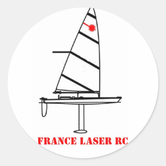 Autocolant rond FRANCE LASER RC ラウンドシール (正面)