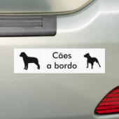 autocolante cães a bordo-Rott e Pit バンパーステッカー (車上)