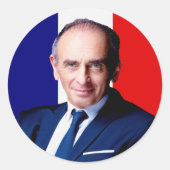 Autocollant 7.6 cm,  Zemmour Président 2022 ラウンドシール (正面)
