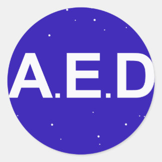 Autocollant AED ラウンドシール