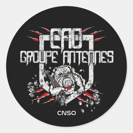 AUTOCOLLANT ANTENNES ラウンドシール (正面)