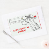 autocollant attention au chien 長方形シール (封筒)