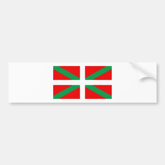 Autocollant avec drapeau Basque "Ikkurina" バンパーステッカー (正面)