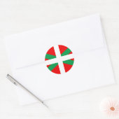 Autocollant avec Drapeau Basque "Ikkurina" ラウンドシール (封筒)