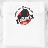 autocollant blanc suivez ラウンドシール (バッグ)