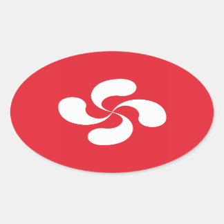 Autocollant Croix Basque "Lauburu" 楕円形シール