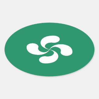 Autocollant Croix Basque "Lauburu" 楕円形シール