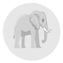 Autocollant d'anniversaire éléphant mignon