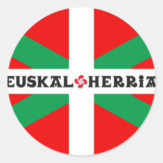 Autocollant Drapeau Basque "Ikkurina" ラウンドシール