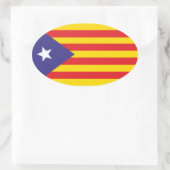 Autocollant Drapeau Catalan "Serenya" 楕円形シール (バッグ)