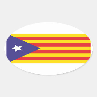Autocollant Drapeau Catalan "Serenya" 楕円形シール