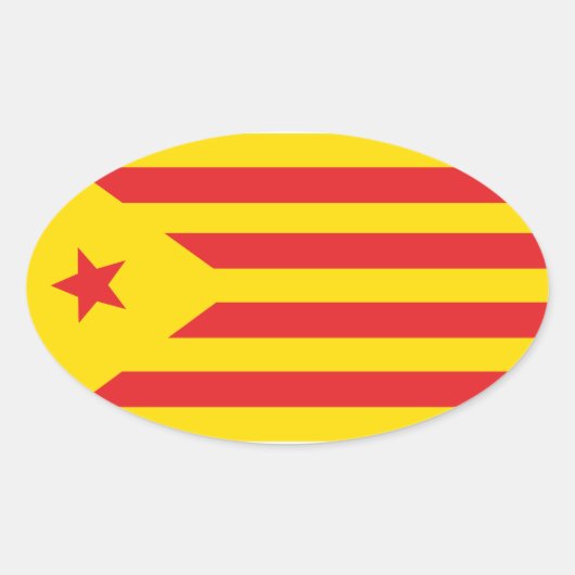 Autocollant Drapeau Catalan "Serenya" 楕円形シール (正面)