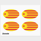 Autocollant Drapeau Catalan "Serenya" 楕円形シール (シート)