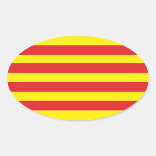 Autocollant Drapeau Catalan "Serenya" 楕円形シール (正面)