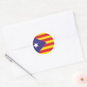 Autocollant Drapeau de l'Indépendance Catalane ラウンドシール (封筒)