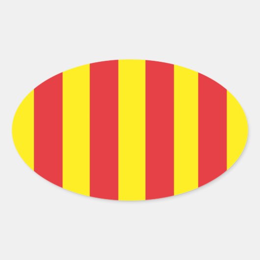 Autocollant Drapeau Provençal 楕円形シール (正面)