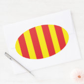 Autocollant Drapeau Provençal 楕円形シール (封筒)