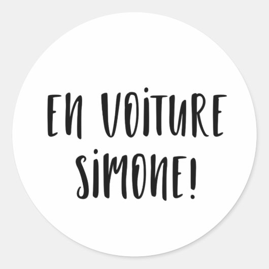 Autocollant En voiture Simone ラウンドシール (正面)
