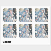 autocollant fête fille スクエアシール (シート)