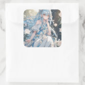 autocollant fête fille スクエアシール (バッグ)