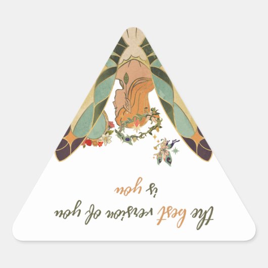 Autocollant – Inspirational Quote Sticker – The Be 三角形シール (正面)