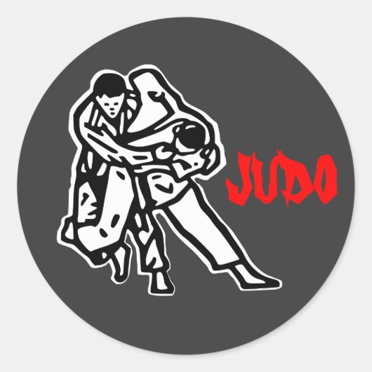 autocollant judo Harai goshi ラウンドシール (正面)