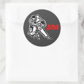 autocollant judo Harai goshi ラウンドシール (バッグ)