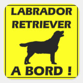 Autocollant Labrador スクエアシール (正面)